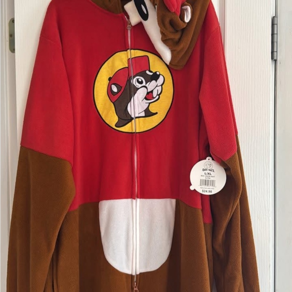 Adult Red and Brown Character Suit- Bucees